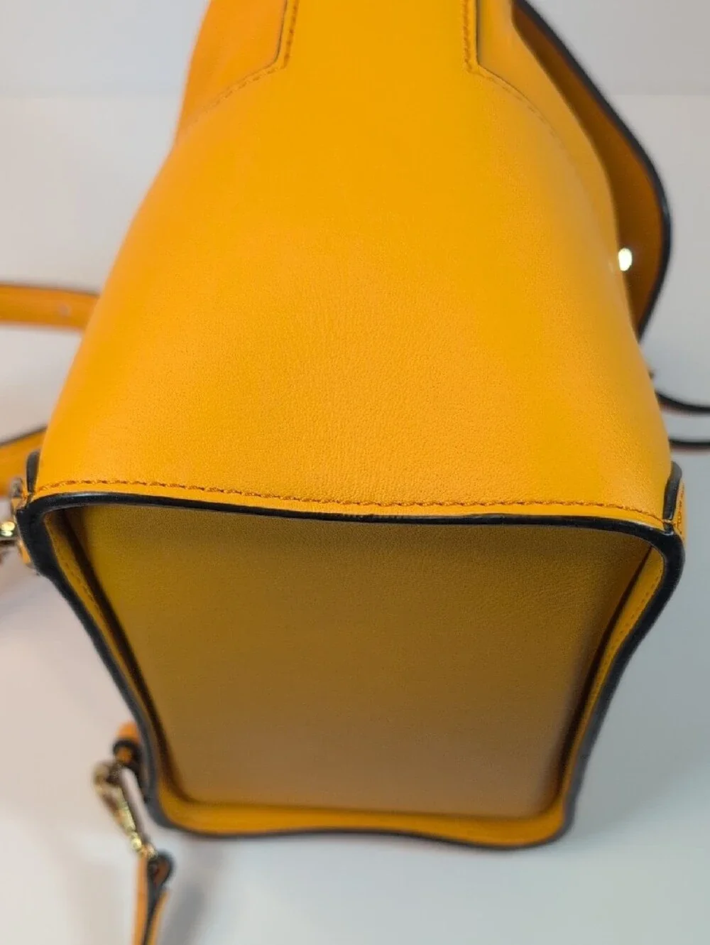 MCM Claudia Yellow Monogram Studded Backpack - Picture 8 of 13
